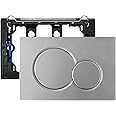 Lychee Light Dual Flush Valve Actuator Plate Compatible with Geberit 115.770.46.5, Bright Silver Plated. Concealed Cistern Toilet Repair Parts and Replacements.