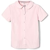 French Toast Girl's Short Sleeve Peter Pan Collar Blouse (Standard & Plus)