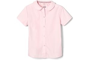 French Toast Girl's Short Sleeve Peter Pan Collar Blouse (Standard and Plus)