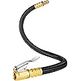 LUMITECO 12'' Tire Inflator Extension Tube, Tyre Pump Quick Inflation Chuck Adapter Hose for Quick-Inflation, Clip-On Connector High-Pressure Tube Car Motorcycle Bicycle Maintenance Accessories