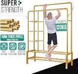 Klass Home Collection Heavy Duty Clothes Rail 120KG Gold Steel Rack view 2