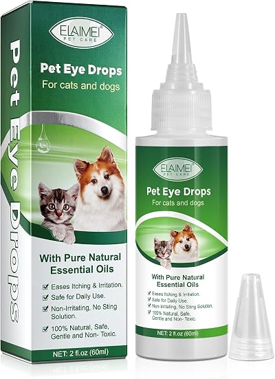 BODY JUICE OIL Dog Eye Drops 60ml Antibacterial Eye Care for Dogs Cats