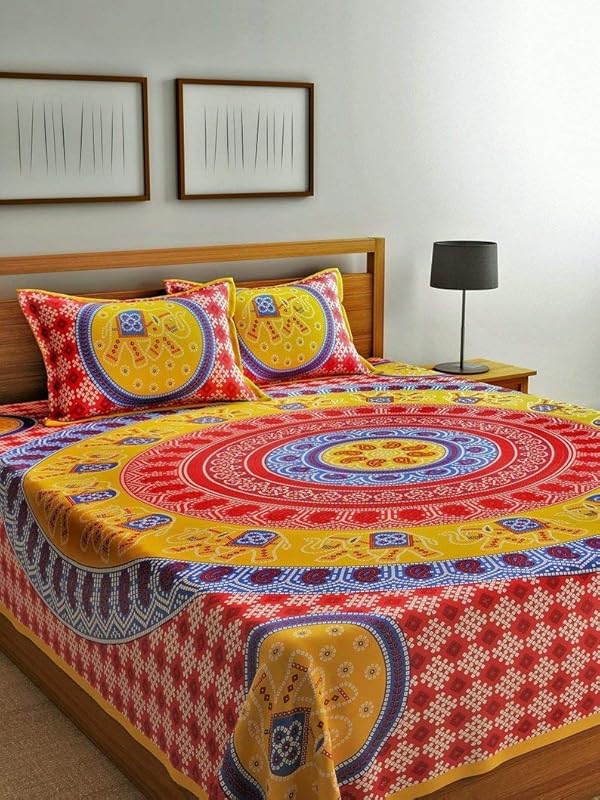 Red Bedspread, Cotton Bedsheets, Red Bedding, King size throw, Indian Bedcover, FREE
