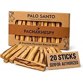 Palo Santo Sticks 20 Pack from Peru Home Fragrance Premium Natural Wood | Relighting is normal, smudging and meditation, Bursera Graveolens, resin rich, SERFOR authorized, No added oils, woody aroma