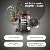 WeightWorld Activated Charcoal Capsules 2000mg 180 Vegan Non GMO view 2