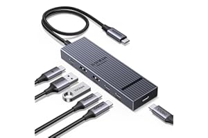 UGREEN Revodok 6-in-1 10Gbps USB C Hub with 4K@60Hz Video Display, Multiport Adapter 2×USB-A and 2×USB-C 3.2, Fast Charging 1