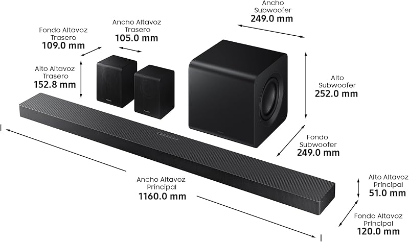 Barra de Sonido HW-QS750F/ZF Q-Symphony y Wireless Dolby Atmos