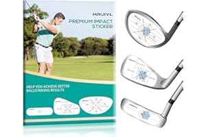 HRUIYL Golf Impact Tape, Golf Impact Stickers, Golf Stickers, Mpact Tape for Golf Clubs, Golf Tape, Golf Club Labels Personalized, Self-Teaching Sweet Spot and Consistency Analysis