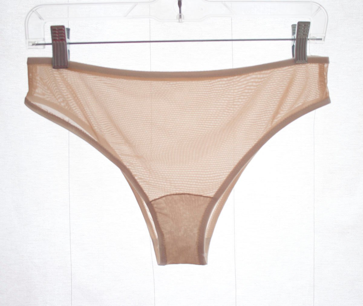 Amazon.com: Sheer Skin Tone Panties with Ivory Trim. Beige Underwear