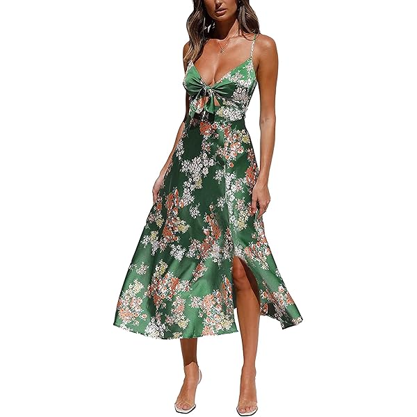 LOOBIS Women's 2024 Summer Cami Slip Midi Long Dress Floral