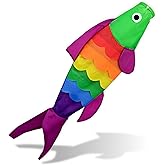 Madrona Brands Rainbow Fish Windsock | Durable Outdoor Hanging Decoration | Yard, Garden, Boat, Patio | 40-Inch.