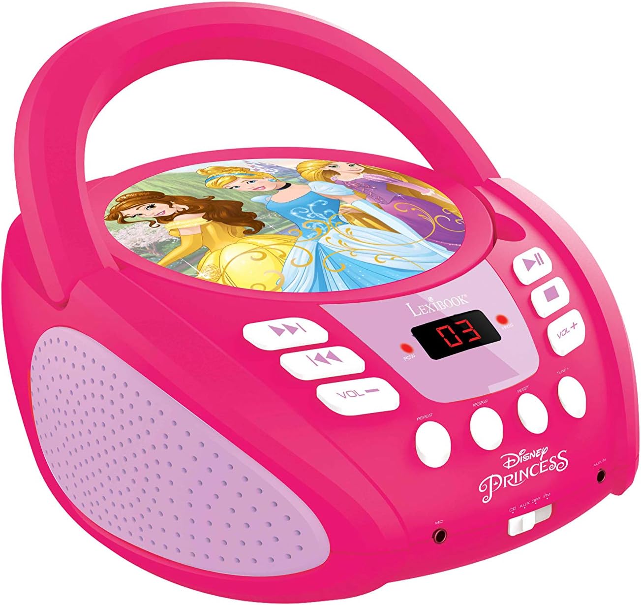 LEXiBOOK Disney Princess Boombox Radio CD Player