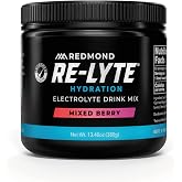 REDMOND Re-Lyte Sugar Free Electrolyte Powder Drink Mix (Mixed Berry) | Zero Sugar Electrolytes, Hydration Powder &ndash; Powered by Real Salt, Naturally Mineral-Rich for Everyday Hydration Support