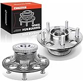 A-Premium 2 x Rear Wheel Bearing and Hub Assembly with ABS Ring & 5-Lug Compatible with Honda Civic (Si Model) 2004-2005 & Acura RSX 2002-2006