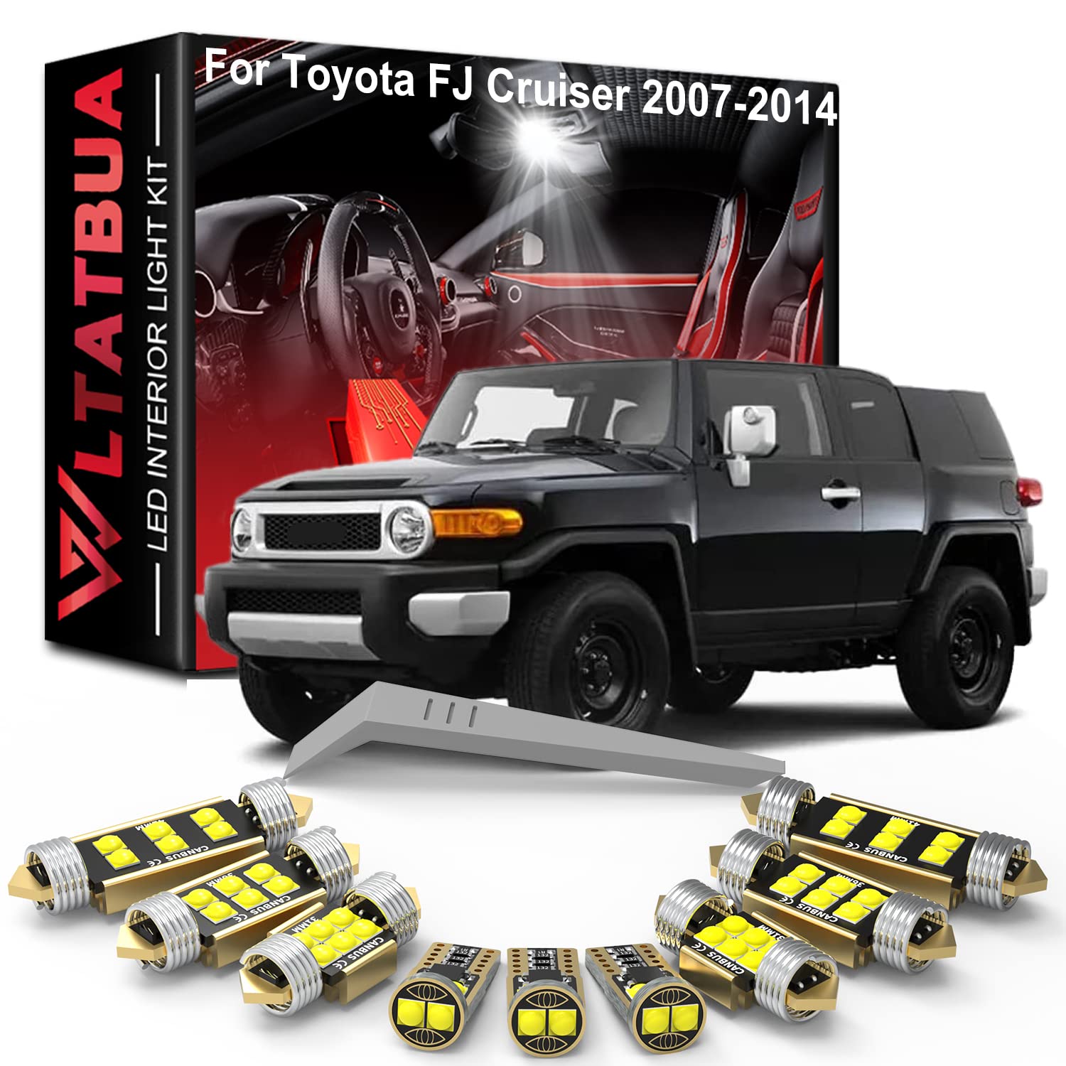 thumbnail image 2 of BMTxms 11-Piece Interior LED Bulb Kit For Toyota Highlander 2001-2007 - 6000K Cool White 2 of 6