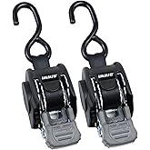 BoatBuckle Mini G3 Retractable Ratchet Straps - (1 x 72-Inch, 1400lbs Break Strength, 2-Pack) Bolt-On Boat Transom Tie Down Straps to Trailer, Fresh Water