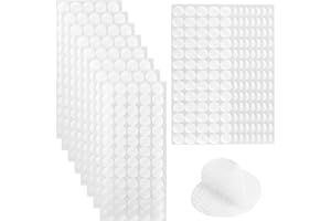 Self Adhesive Dots-1040 Pcs (520Pairs) 0.8'' Diameter Sticky Back Nylon Dots, Strong Hook and Loop Tapes White Adhesive Strip