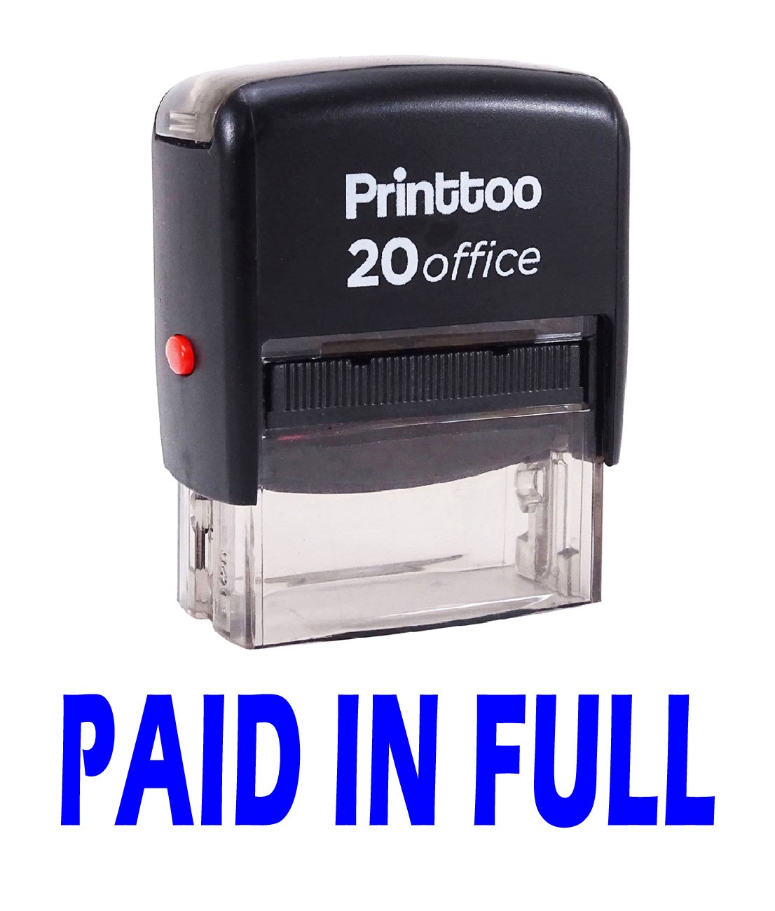 Printtoo Paid in Full Self Inking Rubber Stamp Office Stationary Custom Stamp-Blue