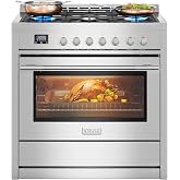Empava 36&Prime; Professional Gas Range with 18K BTU Triple-Ring Power Burner | Convection Oven, Built-in Timer &amp; Precision Simmer Control for High-Performance Home Cooking, ETL Certified