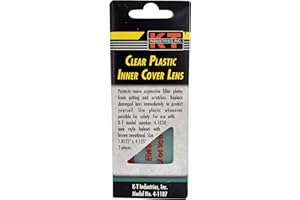 K-T Industries 4-1182 Clear Plastic Welding Helmet Cover Lens, Hobart Style, 3.36" L x 4.46" H