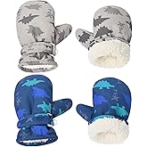 Fleece Lined Mittens for Baby Boys Girls,Baby Toddler Little Kids Winter Warm Gloves Mittens