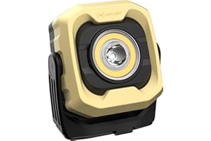 HOTLIGH Rechargeable Work Light, 1200LM Magnetic Light with IPX4 Waterproof, 4000mAh Battery Led Work Light, Mechanic Light for Car Repair, Camping, Emergency, 1 Pack