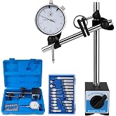 Dial Indicator with Magnetic Base, 0-1"&times;0.001" Magnetic Dial Indicator Set with 360&deg; Rotatable Arm, Dial Test Indicator with 22 Point Set for Precision Measurement in Workshops, Labs, and Mold Making