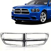 PartsFlow Front Grille Shell Chrome Frame Black Insert Compatible with 2011-2014 Dodge Charger &ndash; Replaces 68092602AA / CH1210109