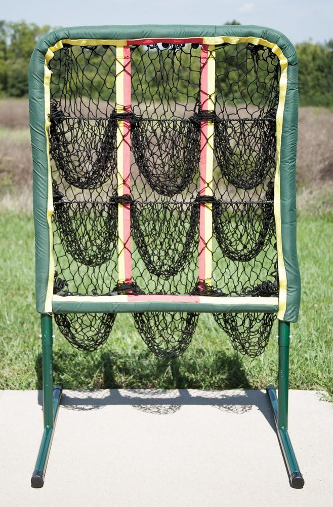 softball pitching net with pockets