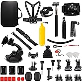 MMOBIEL 50-in-1 Action Camera Accessory Kit Compatible with GoPro Hero 11 10 9 8 7 6 5 4, GoPro Max, Fusion, DJI Osmo Action,