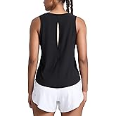 CRZ YOGA Cloudweight Open Back Workout Tops for Women Lightweight High Neck Athletic Gym Tank Soft Running Sleeveless Shirts