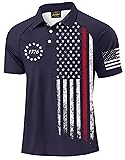 Men Fourth of July Golf Polo Shirt Memorial Day