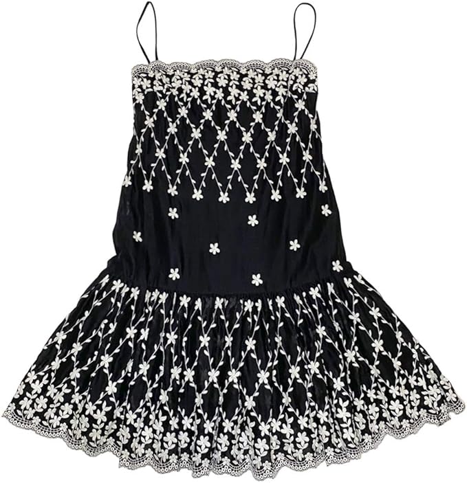 Amazon レッド ヴァレンティノ Red Valentino 刺繍ワンピース 黒 38 Red Valentino 並行輸入品 ワンピース チュニック 通販