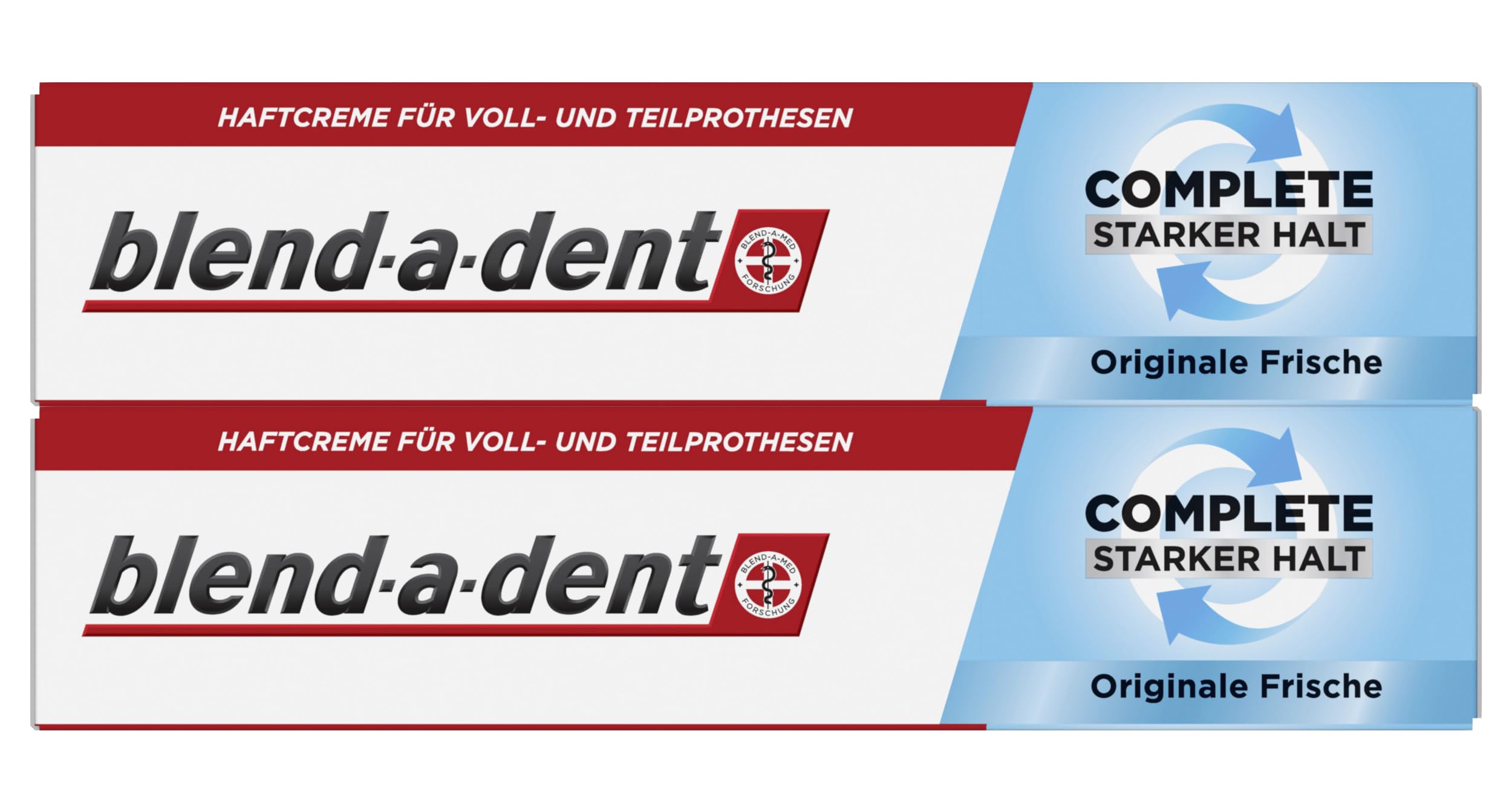 2 x 47 g Blend-a-dent Original Super Adhesive Cream – Extra Strong – Complete