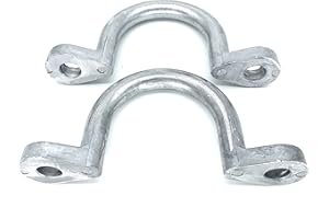 YMHYJY Replace Trailer Tie Loop 2" I.D. Aluminum Bolt-On Lashing Rope Tie Down Ring Horse (2 Pack)