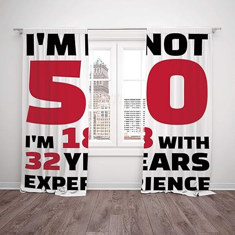 Thermal Insulated Blackout Window Curtain 50th Birthday