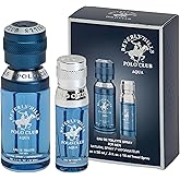 Beverly Hills Polo Club BHPC Men's Eau De Toilette Aqua Bonus Pack - Long-Lasting Fragrance for Him, 2.2 Fl Oz Total (1.7oz + Travel 0.5oz)