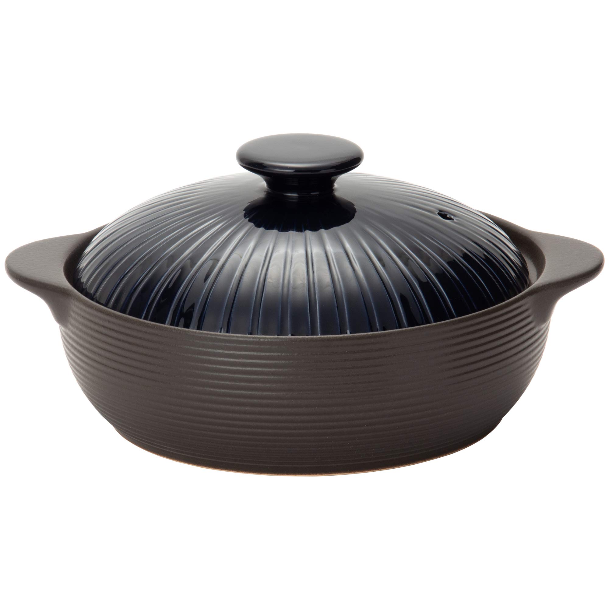 TAMAKI 土鍋 サーマテック 1-2人用 デニムブルー 直径24.4×奥行20.2×高さ11.5cm 1.1L IH・直火・電子レンジ・オーブン対応 THM21-610商品画像