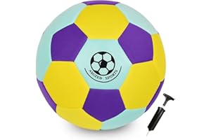 Asgzed Indoor Soft Soccer Ball Size 4 Super Soft & Silent Fabric Soccer Gifts for Boys 8-12 Kids Youth Beginners, Perfect for