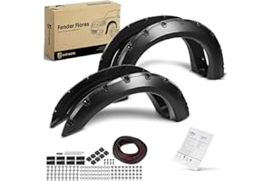 YHTAUTO Fender Flares w/Hardware Kits Fit 1999-2007 Ford F-250 Super Duty, F-350 Super Duty, Does Not Fit Dually Models, Pock