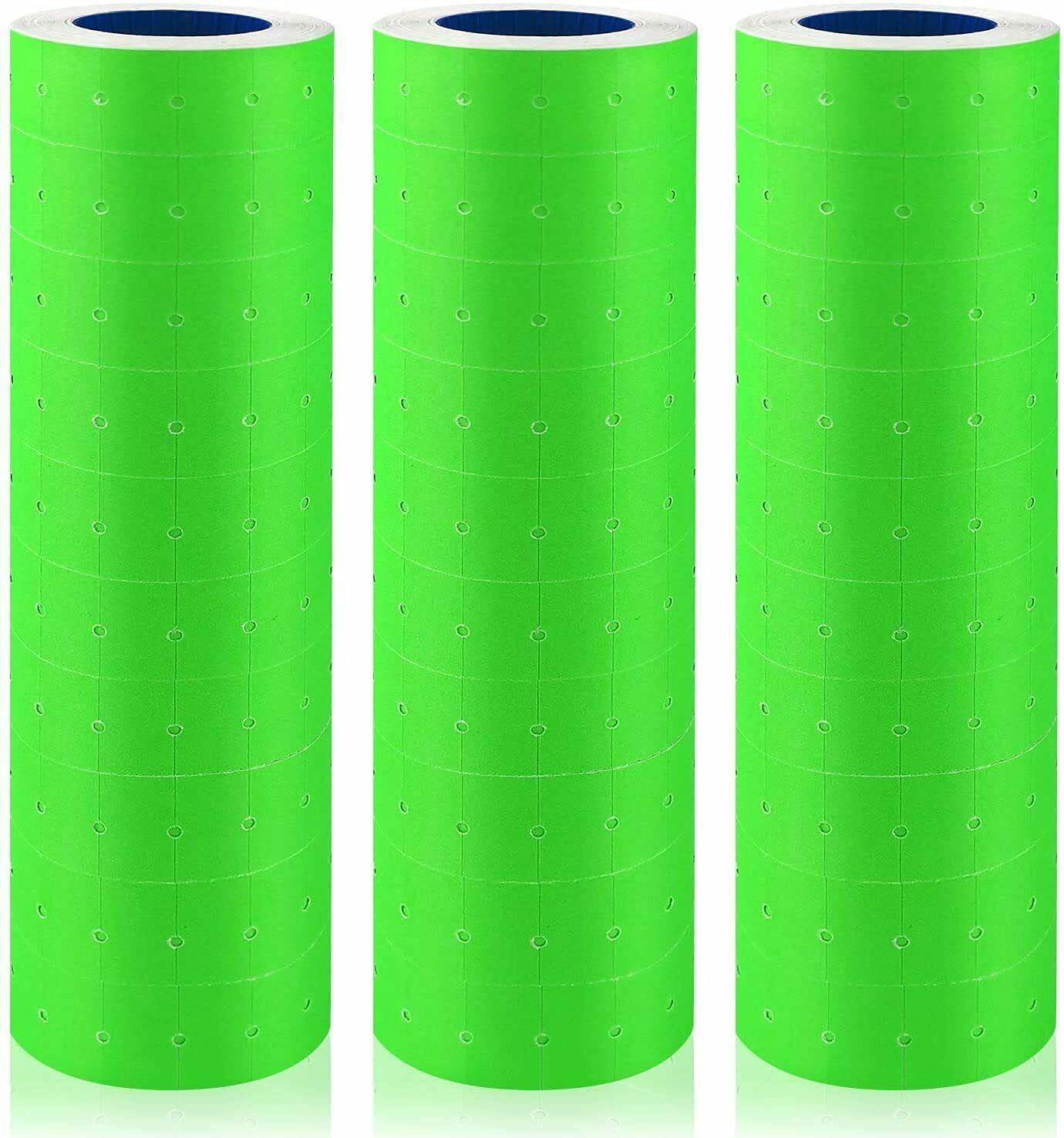 10x Rolls OR 5000 Labels Price Gun Labels 21 x 12mm CT1 Labels 22x12 21x12 fits MoTex Puma Lynx (Green)