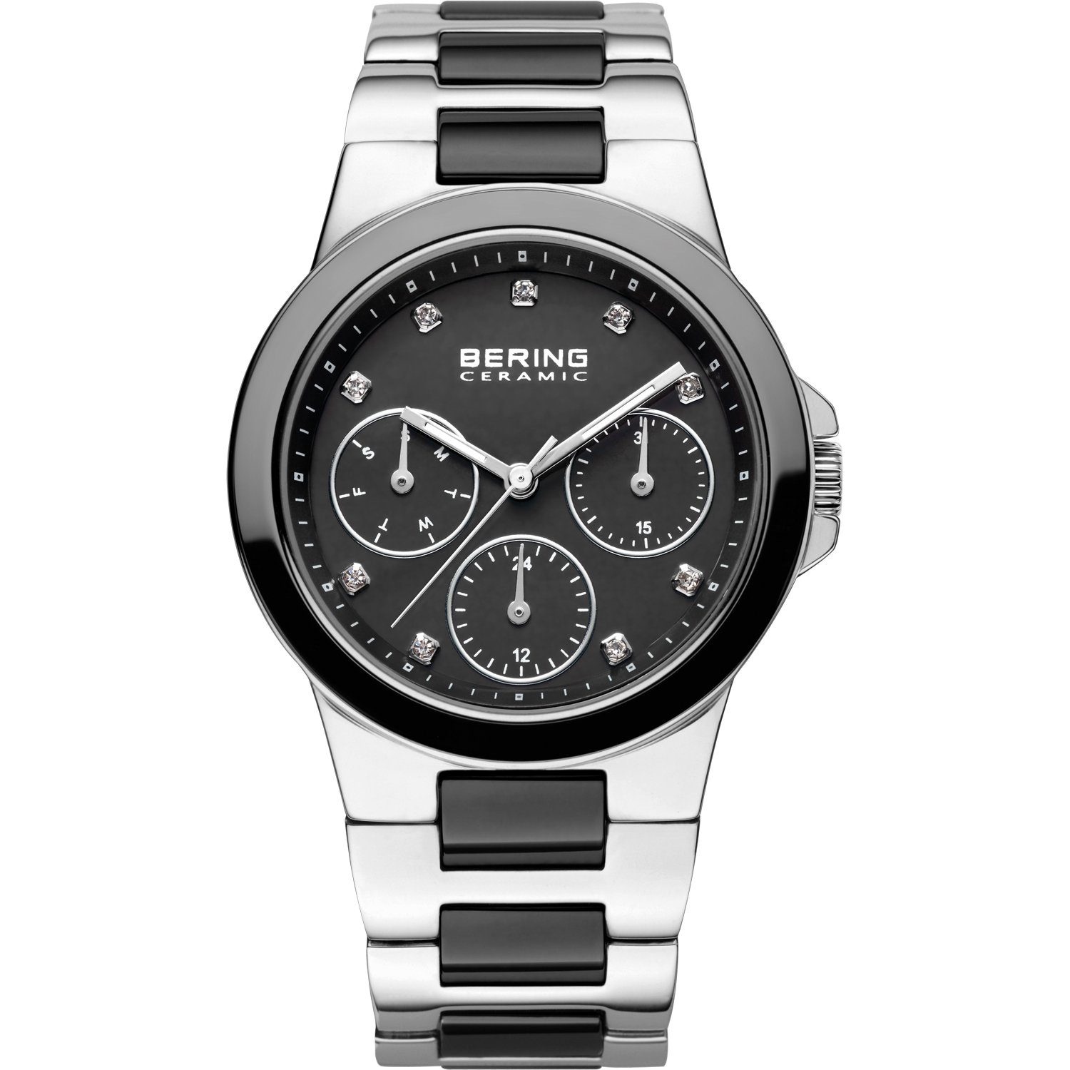 BERING Women Analog Quartz ceramic collection Watch with stainless steel/Ceramic Strap and Sapphire Crystal 32237-742