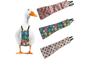 UKJENT Chicken Diapers for Hens - 3 Pack Duck Diapers for Pet Ducks, Adjustable Pet Diaper for Hen Rooster, Reusable & Washable Poultry Nappies(M)