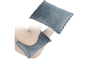 HAPIPOPPY Soft Knee Pillow Leg Pillows 11" x 7.8" Small Hip Support Pillows Between Legs for Side Sleepers Sciatica Joints Pain Relief Machine Washable Post Surgery Cushion Gifts, Minky Dot Dark Gray