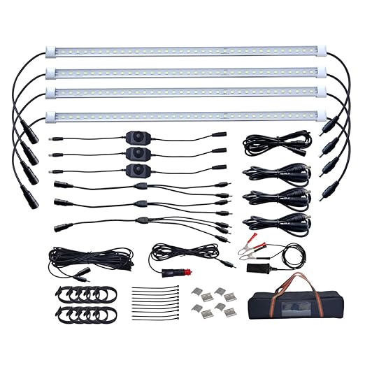 Dream Lighting Dimmable LED Strip Camping Lights Kit, Waterproof