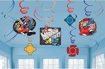 Amazon Com Power Rangers Megaforce Hanging Swirls Party
