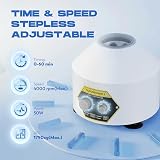 CGOLDENWALL Lab Centrifuge 6x20ml 4000rpm 60min Timer 1790xg RCF Transparent Lid view 3
