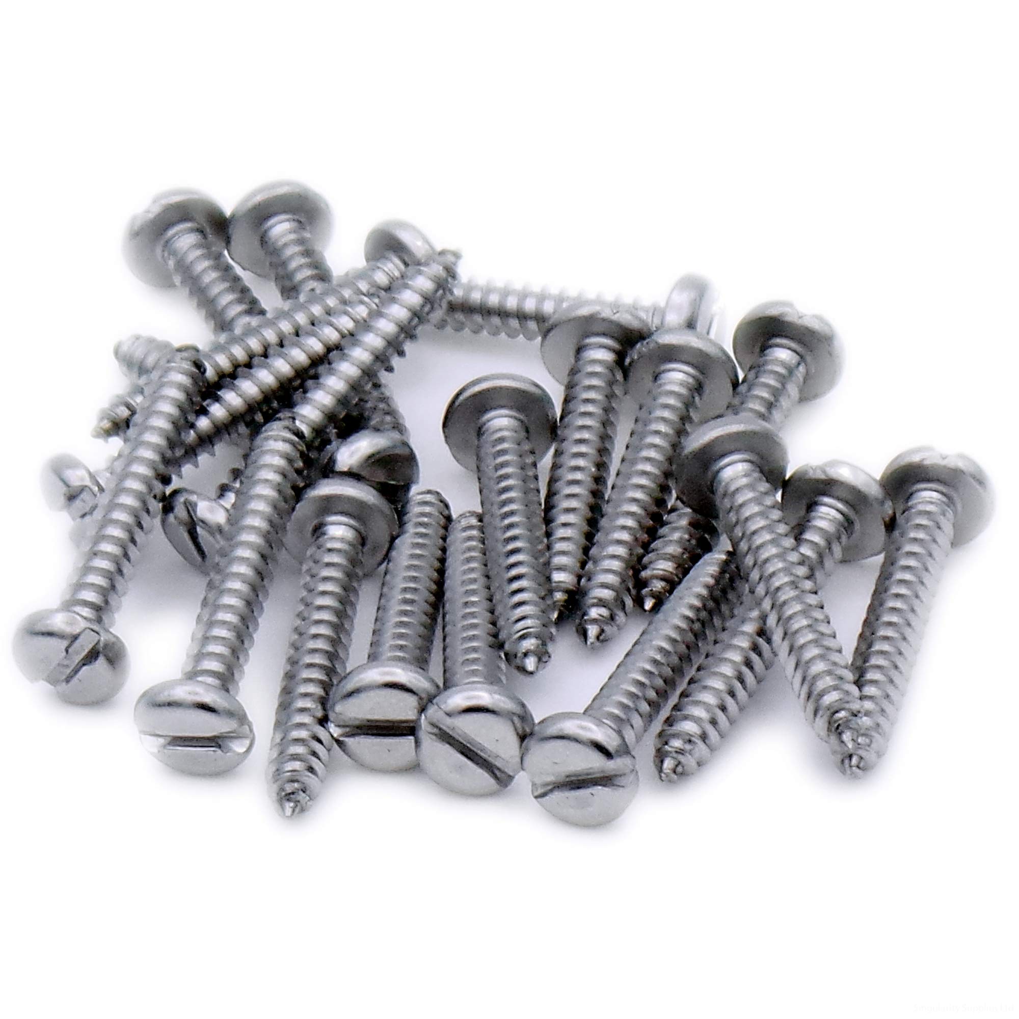 No.2 x 1 (2.2mm x 25mm) Slot Pan Self-Tapping Screw - Stainless Steel (A2) (Pack of 20)