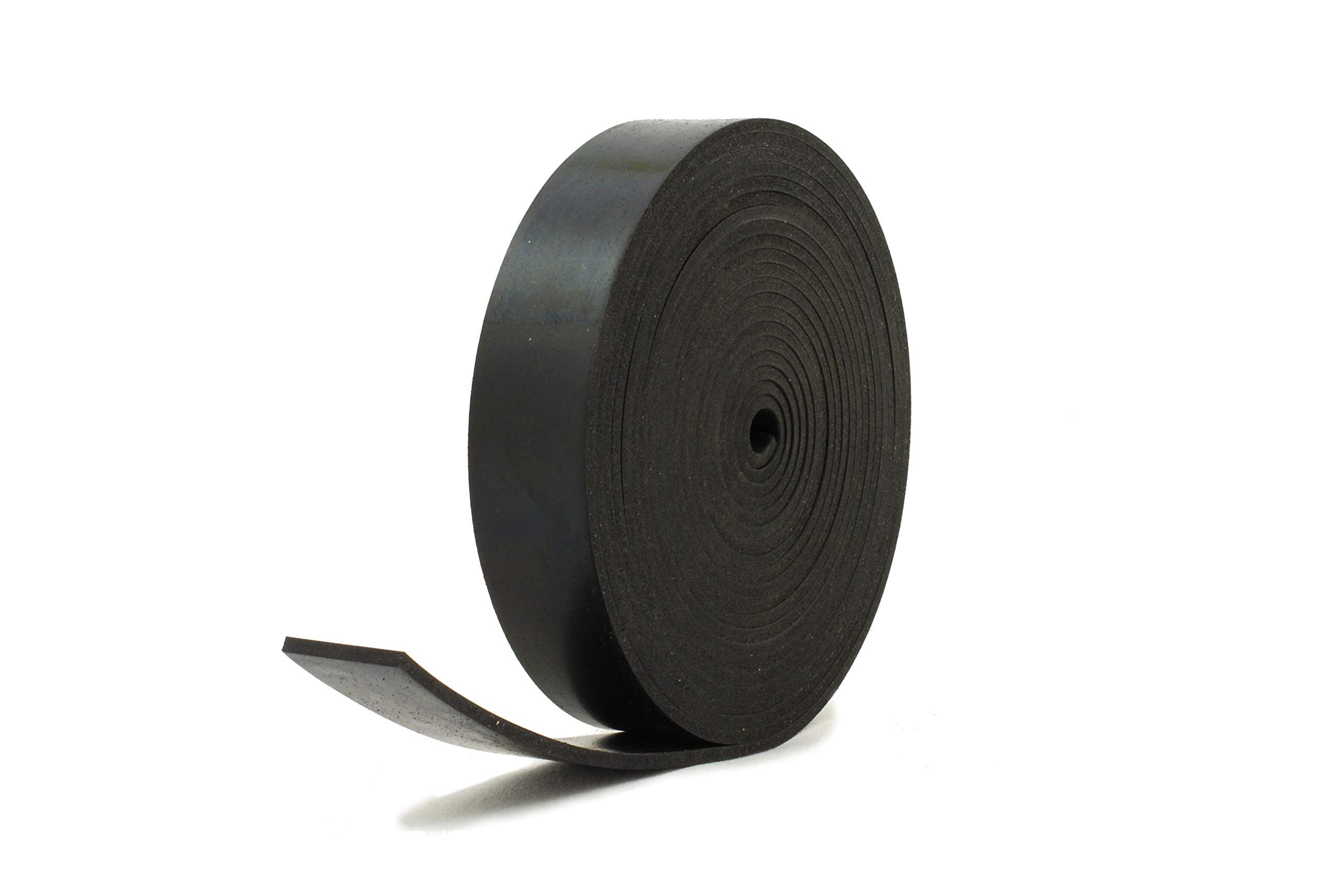 RS® Solid Rubber Strip 30mm Wide x 4mm Thick x 5m Long - SBR Rubber for Sealing, Cushioning, Weather Strip, Anti-Vibration, Anti-Slip, Gaskets & DIY