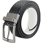 Haggar mens 2-in-1 Reversible Leather Belt for Dress Pants, Jeans, Khakis - Classic, Textured, Casual, Sport